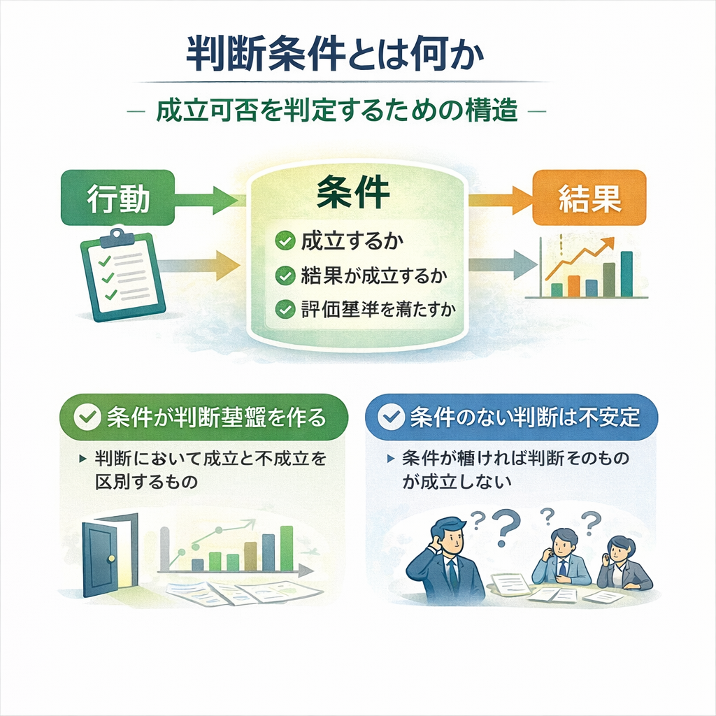 判断条件とは何か 成立可否を判定する構造図